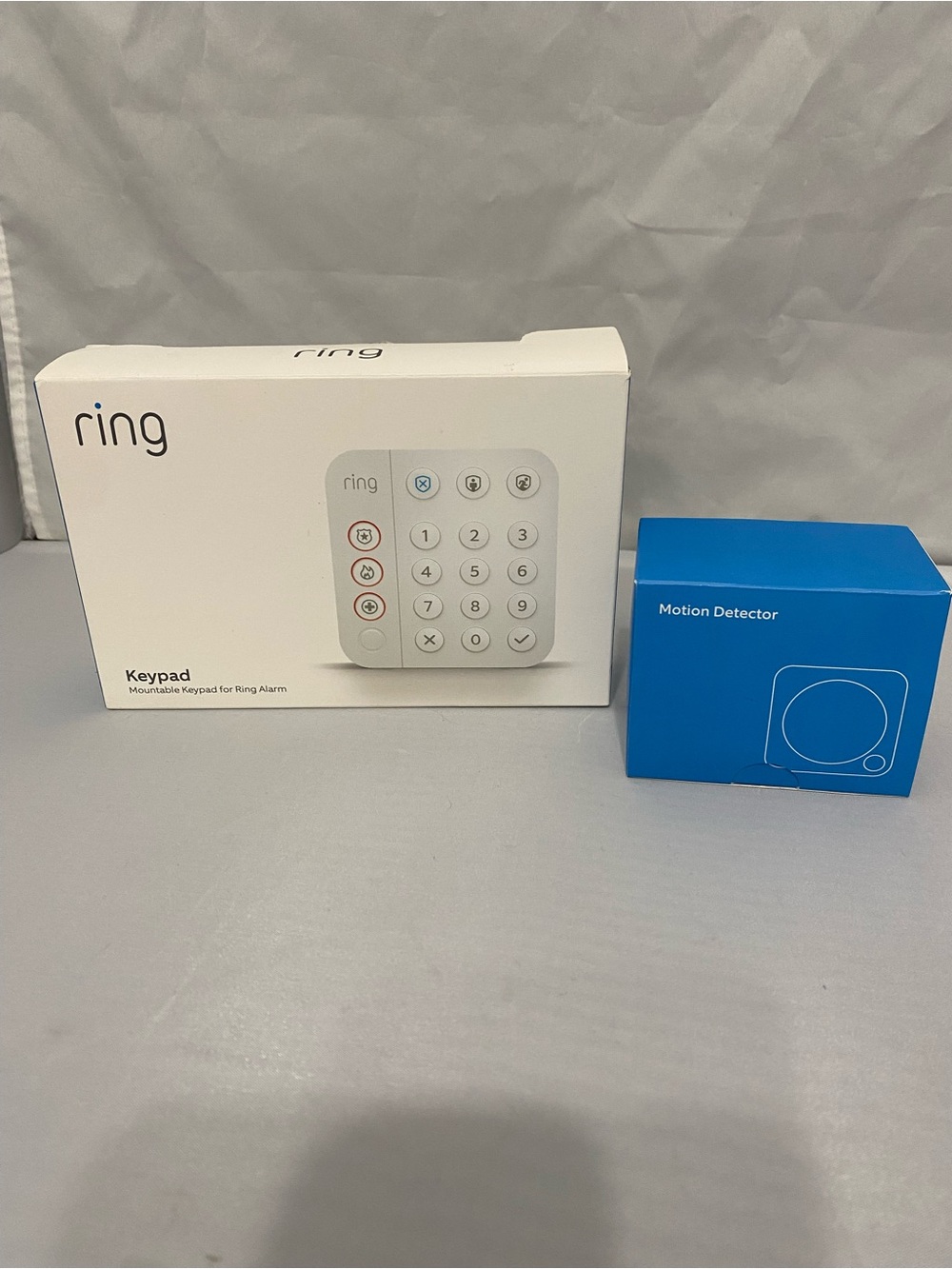 Ring Keypad and Motion Detector Bundle - White and Blue